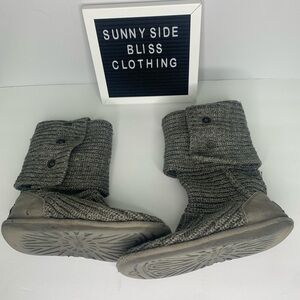 Ugg Australia Women’s Cardy II Classic Gray Knit Boots Size 7